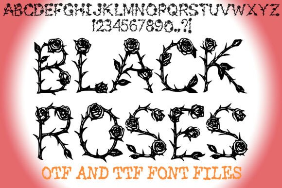 Black Roses: A Striking Decorative Font for Branding