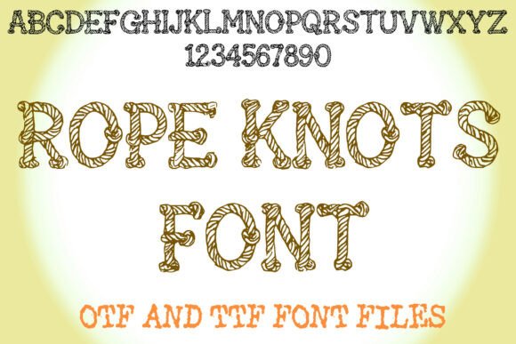 Bring Nautical Charm to Your Creations with Rope Knots Font
