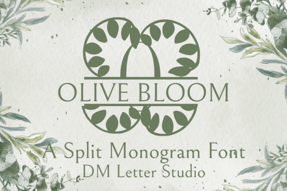 Elevate Your Brand with Olive Bloom Split Monogram Font