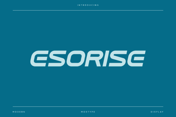 Esorise: A Modern Futuristic Typeface for Web Design
