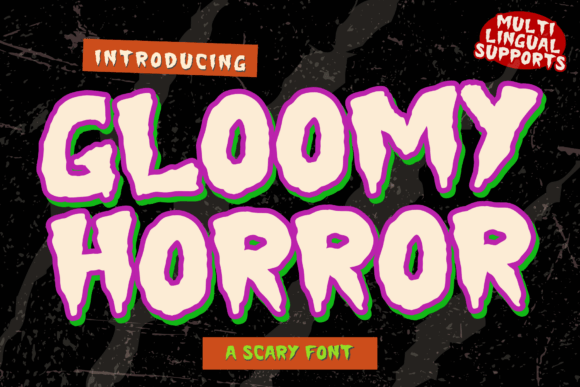 Gloomy Horror: A Spooky and Playful Display Font