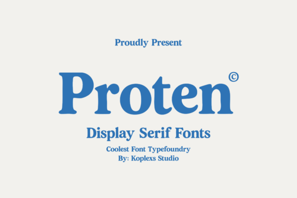 Proten: The Bold and Elegant Display Font for Makers