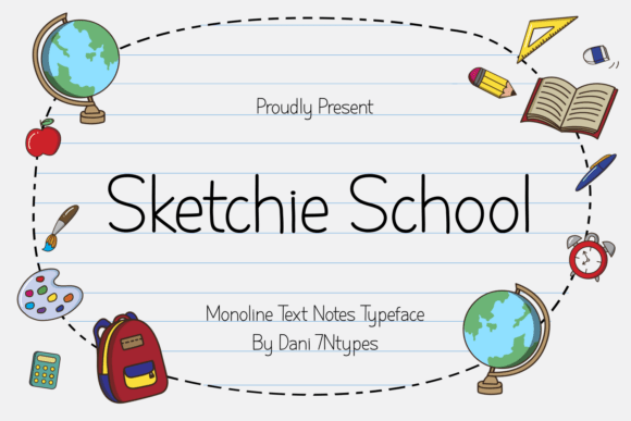 Sketchie School: A Charming Font for Editorial Design