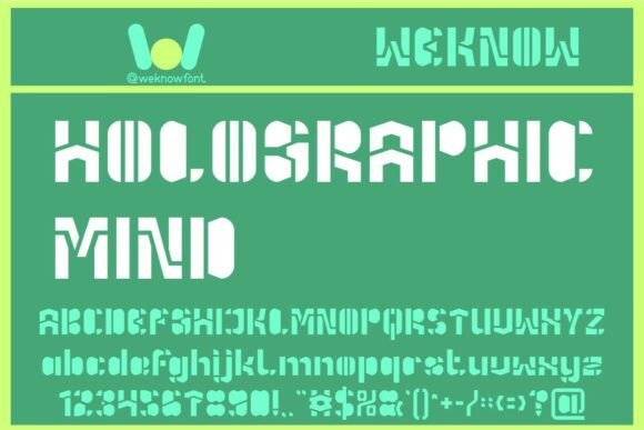 Unleash Futuristic Flair with Holographic Mind Font
