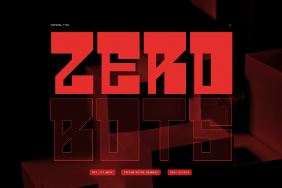 Zero Bots: A Bold Display Font for Modern Publishing